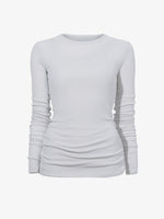 Still Life image of Roger Top in Gauzy Jersey in PALE GREY