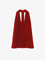 Flat image of Miller Top in Light Matte Viscose Crepe in red