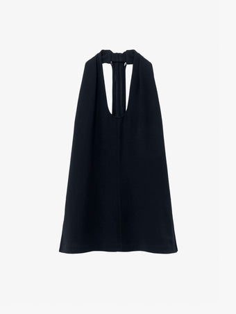 Still Life image of Miller Top in Light Matte Viscose Crepe in BLACK