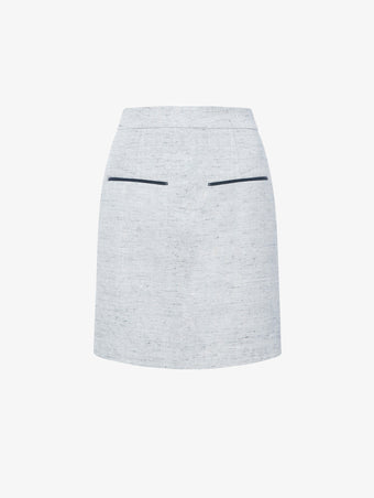 Still Life image of Judith Skirt in Melange Visocose Linen Suiting in GREY MULTI