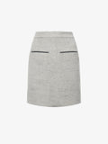 Still Life image of Judith Skirt in Melange Visocose Linen Suiting in BRONZE MULTI