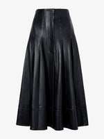 Still Life image of Moore Skirt in Glossy Leather in BLACK