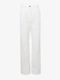 Flat image of Pant in Crinkle Cotton Poplin in white