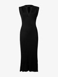 Flat image of Tatum Dress in Silk Viscose in black