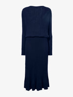 Still Life image of Eden Knit Dress in Superfine Merino Silk in NAVY