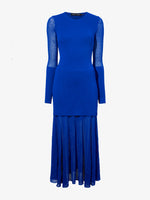 Still Life image of Anita Knit Dress in Sheer Mesh in BRIGHT BLUE