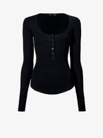 Flat image of Boyd Henley in Silk Viscose in black