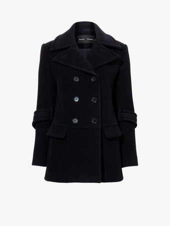 Proenza Schouler Still Life image of Rowen Coat in Eco Double Face Wool in BLACK