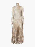 Proenza Schouler Still Life image of Gemma Dress in Printed Tulle Jersey in WOOD