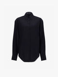 Proenza Schouler Still Life image of Demi Blouse in Stretch Silk Viscose in BLACK