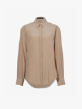 Proenza Schouler Still Life image of Demi Blouse in Stretch Silk Viscose in KHAKI