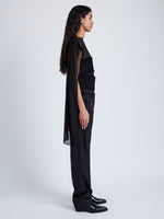 Proenza Schouler side image of model wearing Aurora Top in Chiffon