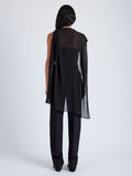 Proenza Schouler back image of model wearing Aurora Top in Chiffon