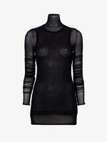 Proenza Schouler Still Life image of Rio Top in Stretch Tulle Jersey in BLACK