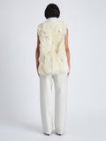 Proenza Schouler Back image of Aubrey Vest in Shearling No Hood in RESIN