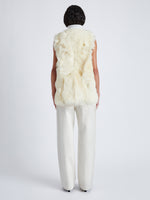 Proenza Schouler Back image of Aubrey Vest in Shearling No Hood in RESIN