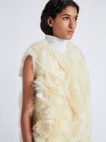 Proenza Schouler Detail image of Aubrey Vest in Shearling No Hood in RESIN