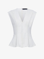 Proenza Schouler Still Life image of Janet Top in Matte Viscose Crepe in WHITE