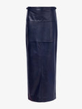 Proenza Schouler Still Life image of Adriana Skirt in Paper Leather in MIDNIGHT