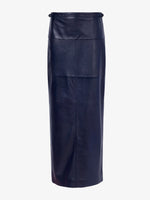 Proenza Schouler Still Life image of Adriana Skirt in Paper Leather in MIDNIGHT