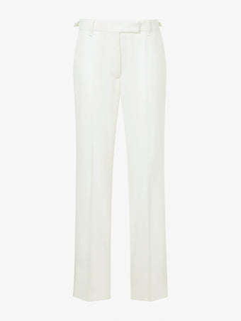 Proenza Schouler Still Life image of Teddy Pant in Wool Twill Suiting in WAX