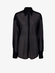 Proenza Schouler Still Life image of Smithson Top in Organza Knit in BLACK