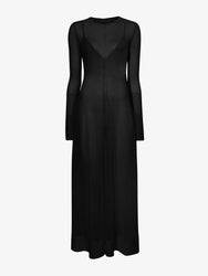 Proenza Schouler Still Life image of Anneliese Dress in Organza Knit in BLACK