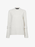 Proenza Schouler Still Life image of Verona Sweater in Midweight Cashmere Rib in BONE