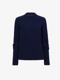 Proenza Schouler Still Life image of Verona Sweater in Midweight Cashmere Rib in NAVY