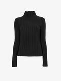 Proenza Schouler flat image of Haven Sweater in Midweight Cashmere Rib in black