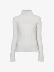 Proenza Schouler Still Life image of Haven Sweater in Midweight Cashmere Rib in BONE