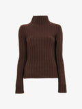 Proenza Schouler Still Life image of Haven Sweater in Midweight Cashmere Rib in BARK