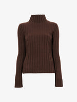 Proenza Schouler Still Life image of Haven Sweater in Midweight Cashmere Rib in BARK