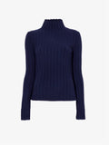 Proenza Schouler Still Life image of Haven Sweater in Midweight Cashmere Rib in NAVY