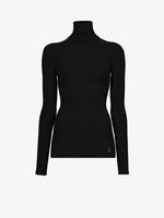 Proenza Schouler Still Life image of Fox Top In Matte Viscose Rib in BLACK