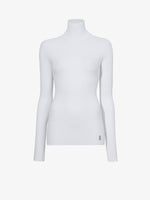 Proenza Schouler Still Life image of Fox Top In Matte Viscose Rib in WHITE