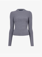 Proenza Schouler Still Life image of Alyssa Sweater in Midweight Viscose Rib Knit in GREY