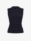 Proenza Schouler Still Life image of Cruz Vest in Midweight Viscose Rib Knit in CHARCOAL