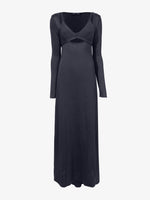 Proenza Schouler Still Life image of Nalani Dress in Lacqured viscose in SLATE