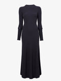 Proenza Schouler Still life image of Jocelyn Dress in Midweight Viscose Rib Knit in CHARCOAL with snood removed