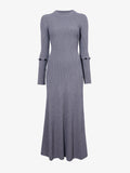 Proenza Schouler Still Life image of Jocelyn Dress in Midweight Viscose Rib Knit in GREY with snood removed