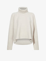 Proenza Schouler flat image of Sandra Turtlneck Sweater in Lofty Eco Cashmere in ECRU