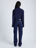 Proenza Schouler Back full image of model wearing Ryman Jean in INDIGO