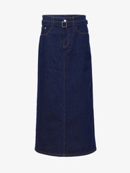 Proenza Schouler flat image of Calder Skirt in INDIGO