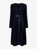 Proenza Schouler Still Life image of Enya Dress in Lightweight Matte Viscose Crepe with in BLACK