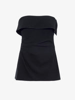 Proenza Schouler Still Life image of Felicity Top in Matte Viscose Crepe in BLACK