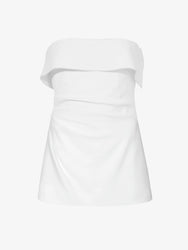 Proenza Schouler Still Life image of Felicity Top in Matte Viscose Crepe in WHITE