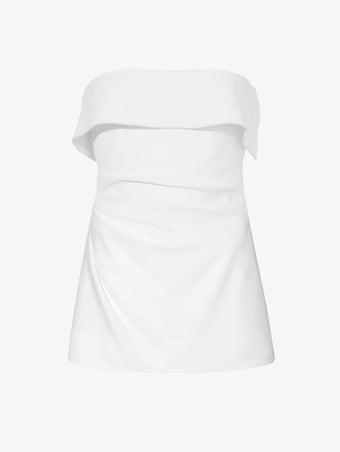 Proenza Schouler Still Life image of Felicity Top in Matte Viscose Crepe in WHITE