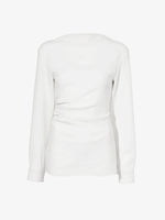 Proenza Schouler Still Life image of Alexis Top in Matte Viscose Crepe in WHITE