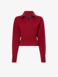 Proenza Schouler Still Life image of Jeanne Sweater in Eco Cashmere in DARK RED